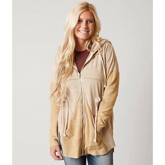 Gimmicks by Buckle Reverse French Terry Hooded Oversized Zip Up Fall Size XS - Picture 1 of 10